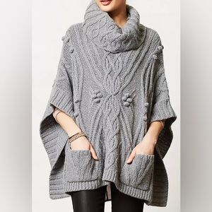 Cabled poncho, Anthropologie